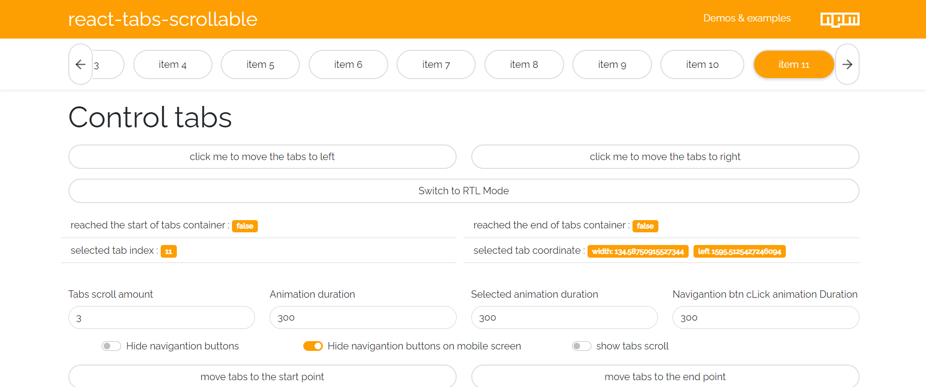 react-tabs-scrollable